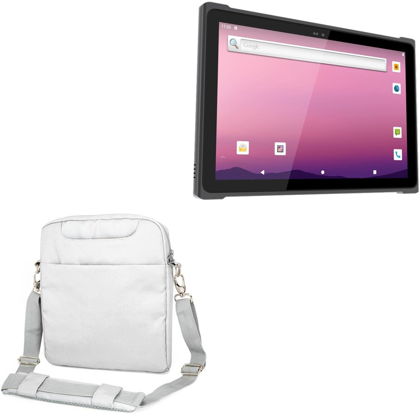 BoxWave Case Compatible with Emdoor EM-T195 - Encompass Urban Bag, Over Shoulder Messenger Straps Handle Bag Pockets - Cool Grey