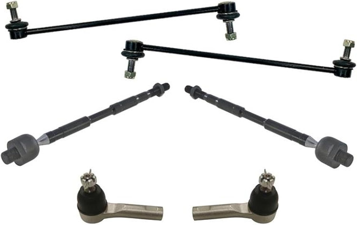 Front Sway Bar Links and Tie Rods 6 Pieces Chassis Kit for Honda Ridgeline 06-14