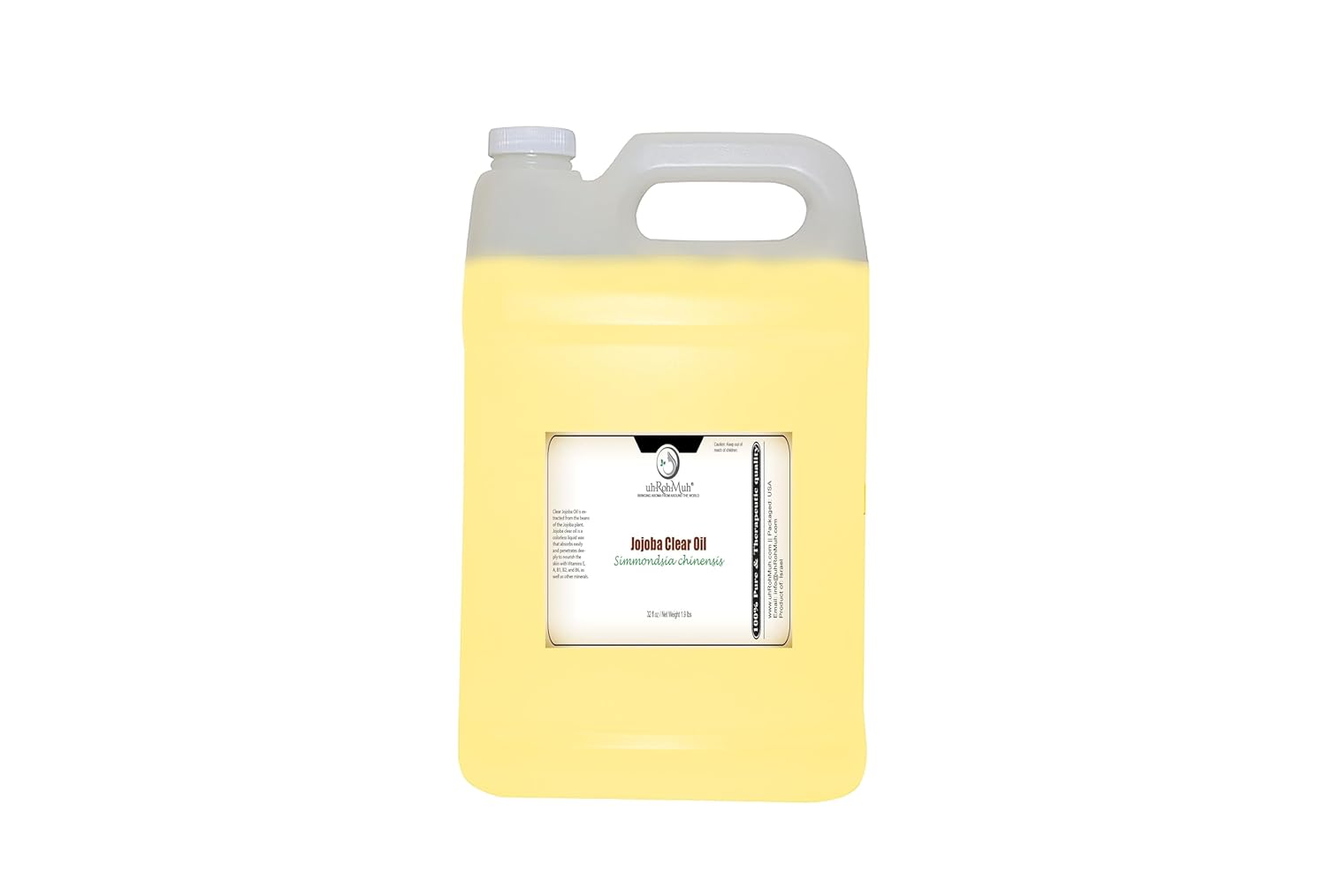 uh*Roh*Muh Clear Jojoba Carrier Oil Used for Moisturizing or Blend with Other Products, Israel - 32 oz