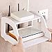 ZWJABYY Estante de TV Box-Router Rack-Top Box Estantería Multimedia-Estante Flotante Multiusos para componentes de TV, Cajas de Cables, enrutadores, mandos a Distancia, Consolas de Juegos.