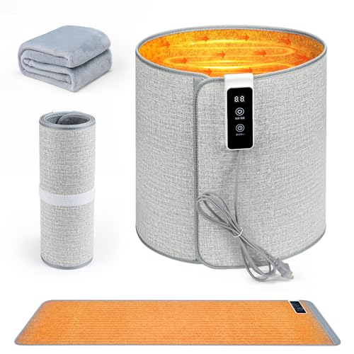 RUNELVES パネルヒーター 【2025初発売 立てて/平置き両用】 足元ヒーター デスク 遠赤外線 ヒーター 360°発熱 5段階温度調節 4段階タイマー設定 過熱保護 転倒OFF 省エネ PSE認証済 電気パネルヒーター おしゃれ 冷え対策 暖房器具 毛布付き