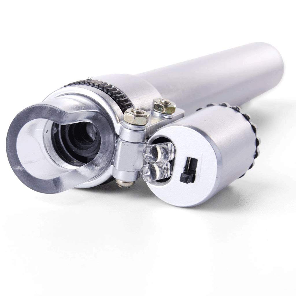 Microscopio de Bolsillo, Lupa iluminante de Lectura Ajustable con Lupa de Escala, Herramienta de Lupa de Vidrio Present