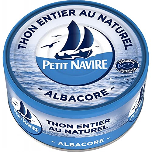 Petit Navire Thon Albacore 185g Bio, Pêche Responsable – Saveur Naturelle, Source de Protéines – Epicerie: Conserves de Poisson - Le Lot De 3
