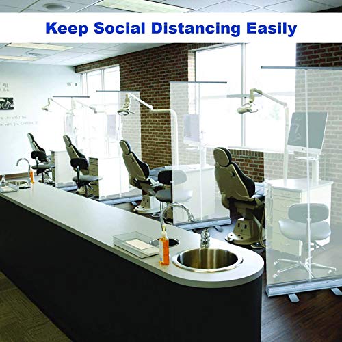 Bouclier transparent au sol W120xL200cm idéal pour cafés et commerces