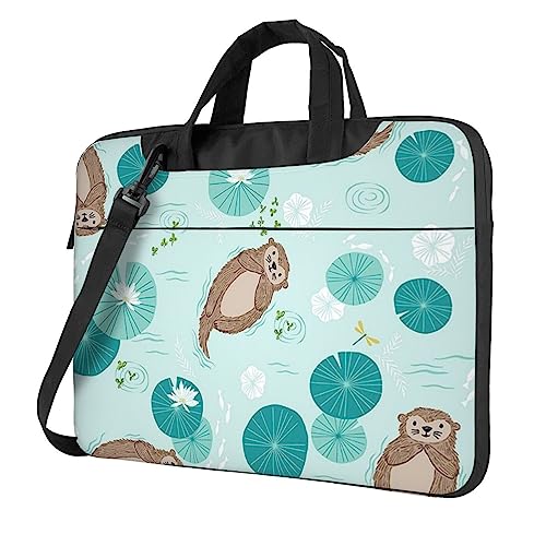 Sacoche ordinateur portable à motif loutres pour le bureau