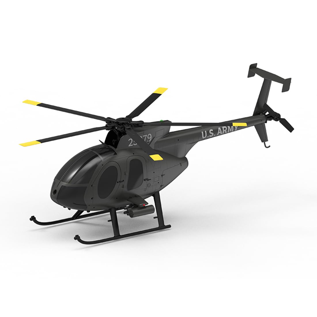 F119S MD500 Helicóptero RC, 1/16 250 clase helicóptero teledirigido, 2.4G 9CH RC Pájaro pequeño helicóptero militar regalo para adultos - RTF