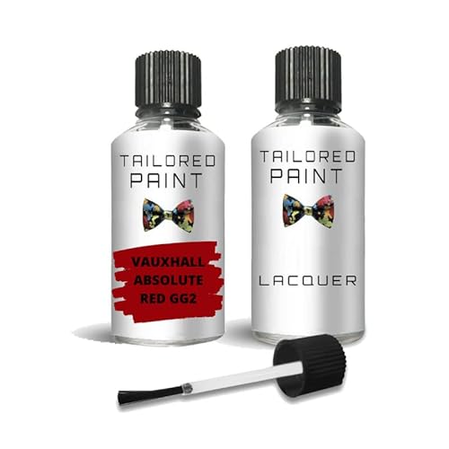 Tailored Paint Absolute Red Gg2 For Vauxhall Touch Up Paint With Brush (Touch Up Paint + Lacquer)