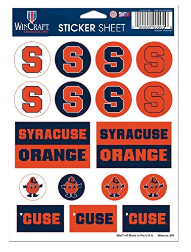 WinCraft NCAA Syracuse University Orange 5" x 7" Sticker Set (17 Stickers on 1 Sheet)