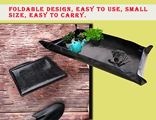 Biuwing 2 Pcs Large Repotting Mat For Plant Transplanting And Mess Control, 43" X 29" Thickened Foldable Waterproof Plant Potting Tray, Portable Potting Mat Gardening Tray For House Plants Succulents #TOP4