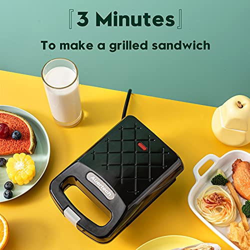 Auertech Compact Sandwich Maker, Mini Toaster and Electric Panini Maker
