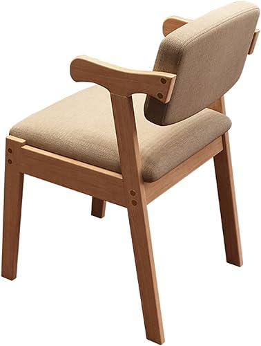 Sillas de comedor de madera, silla auxiliar moderna con respaldo, silla de lectura de algodón y lino, funda de tela extraíble y lavable, para disponible en Yaxa El Salvador