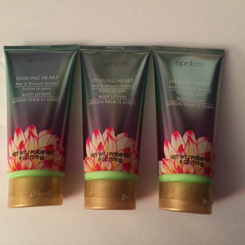 April Bath & Shower Body Lotion Darling Heart Pear & Blossom - 3 Pack