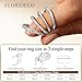 Florideco Stackable Rings for Women Non Tarnish Dainty Silver Plated Stackable Thin Rings Cubic Zirconia Thumb Ring Set Trendy Statement Promise Wedding Bands Engagement Ring for Women Size 8