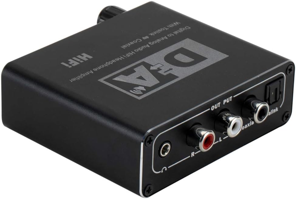 192kHz HiFi Digital Optical Coaxial to Toslink Analog RCA L/R 3.5mm Jack Audio Converter