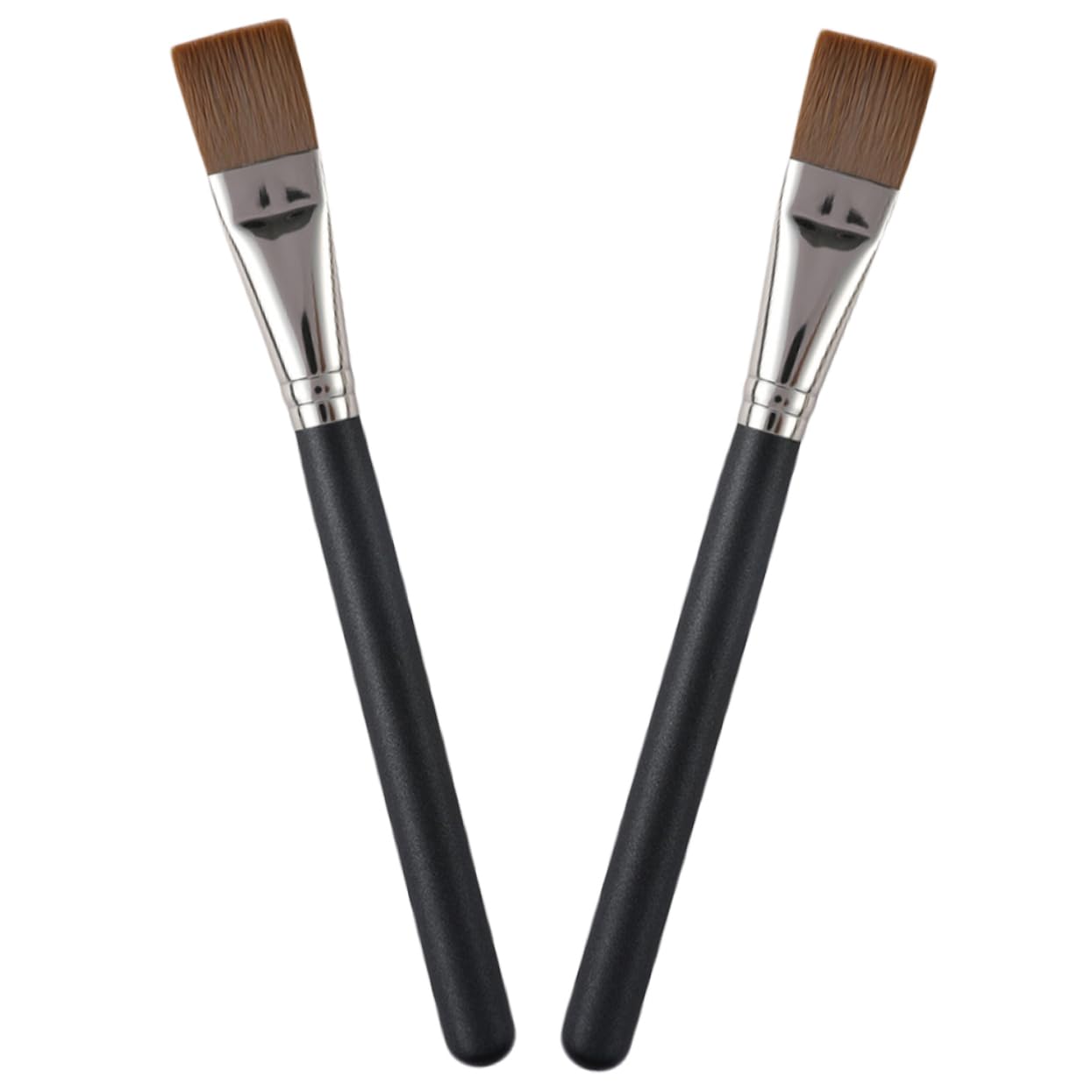 MAGICLULU 5 Set Di Pennelli Per Maschera Viso in Fibra Artificiale Di Legno Impugnatura Comoda Per Applicatore Per Maschera Di Argilla Strumenti Per Il Trucco Duraturi 2 Pezzi * 5