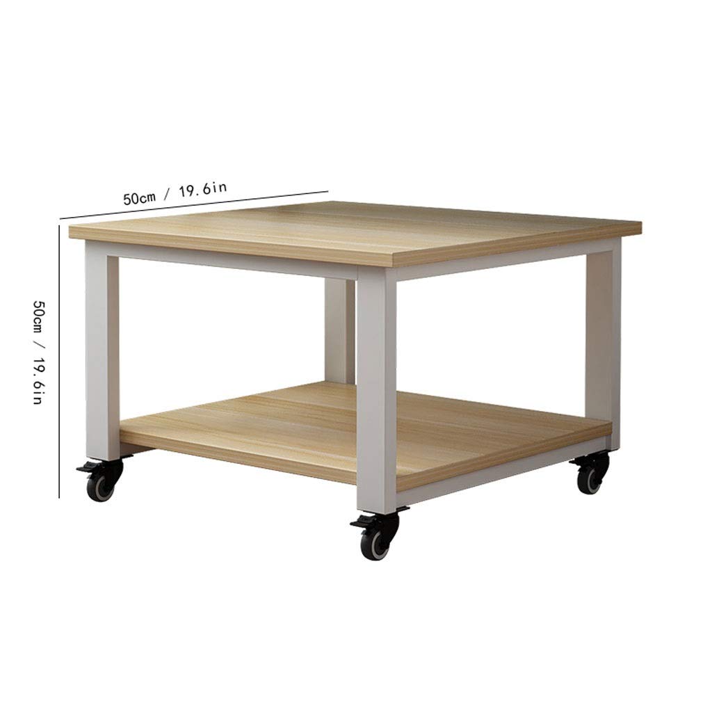 Supporto per Stampante da Pavimento a 2 Strati per Stampante, scrivania per Stampante Mobile, utilizzato nel Soggiorno dell'ufficio Scaffale per Scanner per fax (Beige) Supporto per fax
