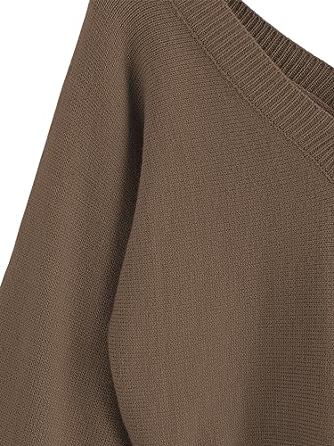 Image of ZAFUL Women's Cropped Sweater V-Neck Long Sleeve Pullover Jumper Knit Top