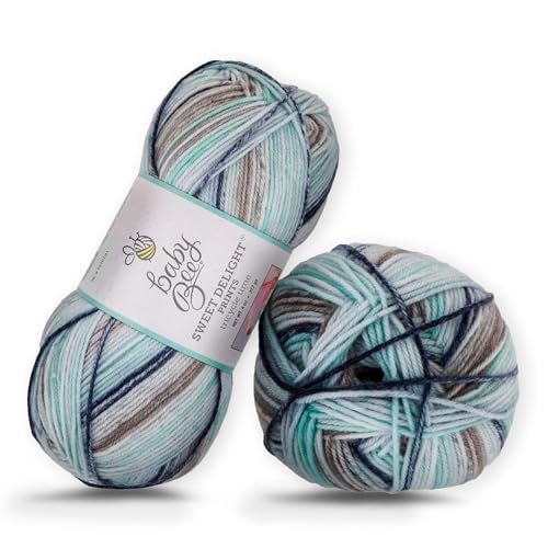 Baby Bee 3 - Light Soft Yarn for Crocheting & Knitting Blankets, Hats, & More – 377 Yards of Acrylic & Polyamide Yarn – Craft Supplies for Handcrafting, Tricycle Time