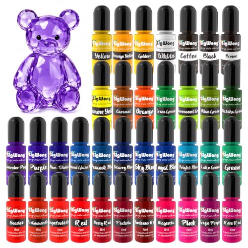 Epoxy Resin Pigment - 36 Color Liquid Translucent Colorant, Highly Concentrated Dye for DIY Jewelry Making, AB Coloring Paint, Craft 6ml Each