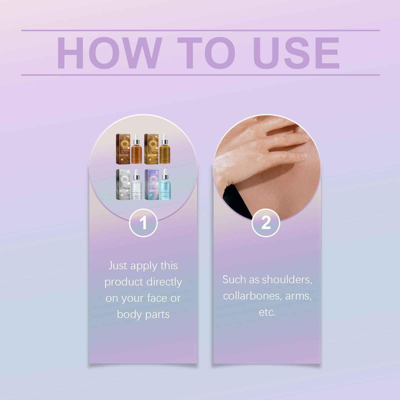 Orphic Shimmer Dry Oil, Orphic Body Shimmer, Body Glitter Oil, Glow Recipe, wielokolorowy, wodoodporny, długotrwały puder brokatowy na festiwal, maskaradę, urodziny (B)