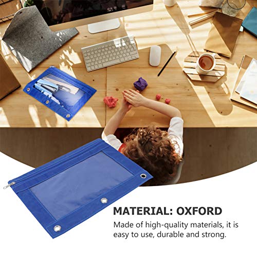 NICEXMAS Saco de Papelaria 6Pcs B5 Com Pasta de Papelaria Com 3 Furos Com ZÃ­per Transparente Estojo