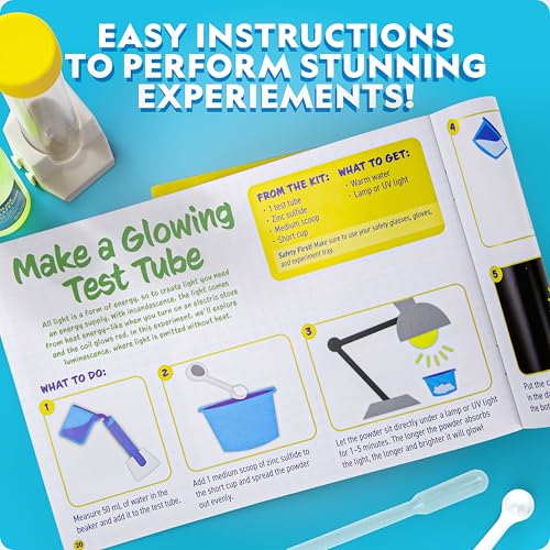 Image of National Geographic Stunning Chemistry Set - Mega Science Kit with 45 Easy Experiments- Make a Volcano and Launch a Rocket, STEM Projects for Kids Ages 8-12, Science Toys (Amazon Exclusive)