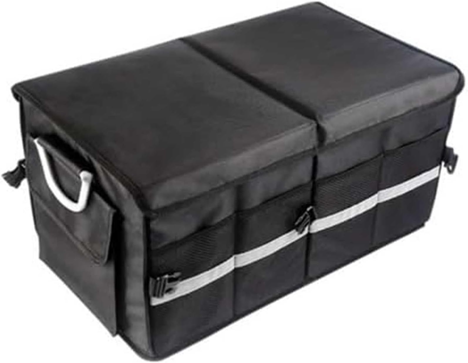 Trunk Organizer for KIA Carens(5seats) 2007-2012, Foldable Car Storage Organizer Collapsible Design with Secure Straps & Non-Slip Bottom Oxford,Black
