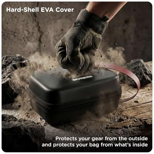 Image of eo Hard Shell EVA Tech Organizer Pouch | Cable & Charger Organizer Case for Travel | Electronic Accessories Pouch | Gadget Storage Bag for Power Banks Laptop Chargers SSDs (Alpha)