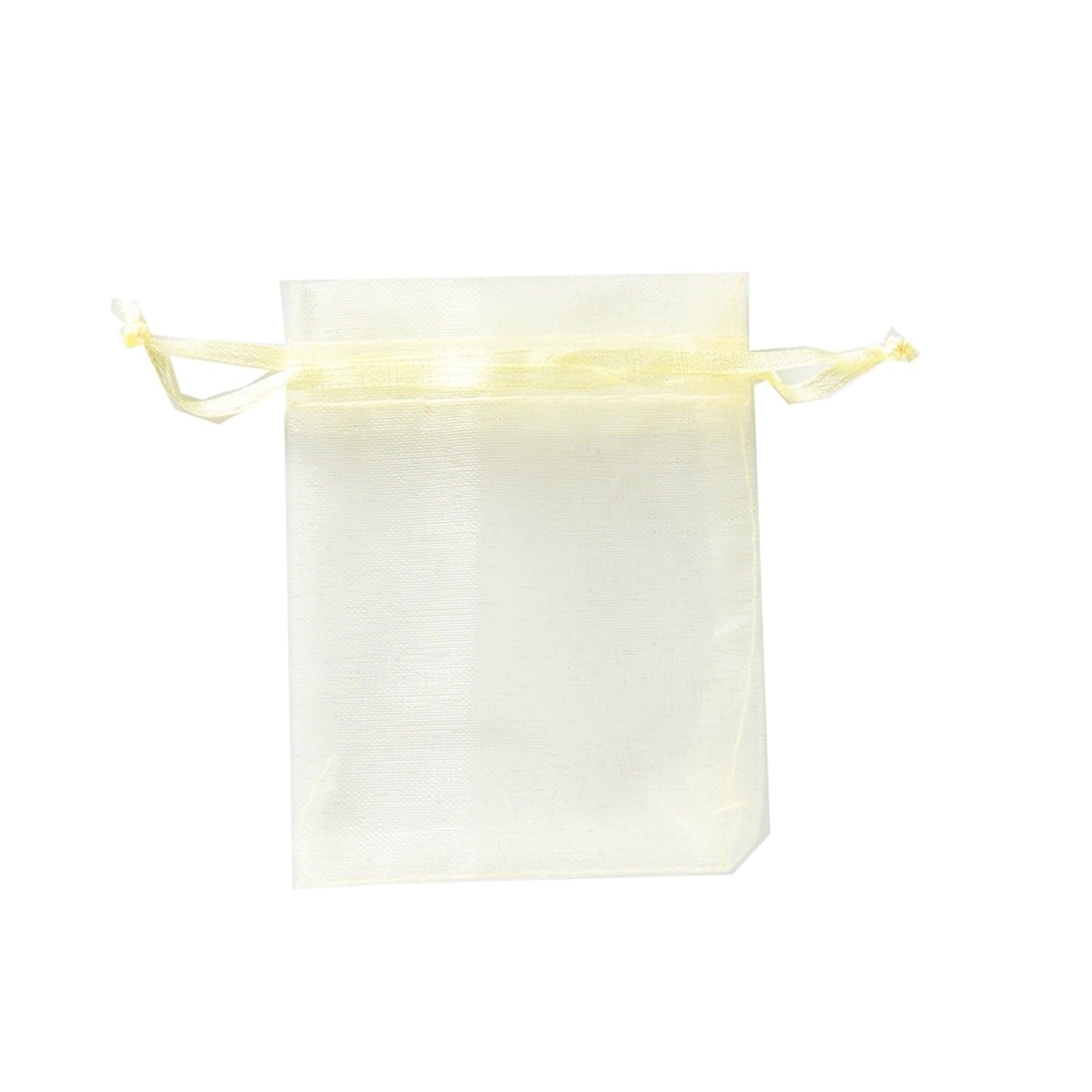 Doxicey Jewelry Package Bags 100Pcs 7x9cm Sheer Organza Gift Drawstring With Jewelry Pouches Christmas Wedding Party Festival Gauze Bags for Necklace Bracelet Earring Ring(Beige)