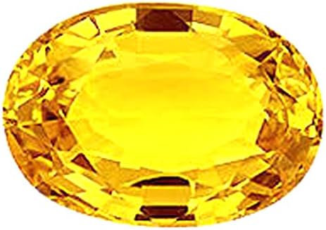 S Kumar Gems & Jewels9.25 Ratti Certified Golden Topaz (Yellow Topaz) with Lab Report Birthstone for Astrology
