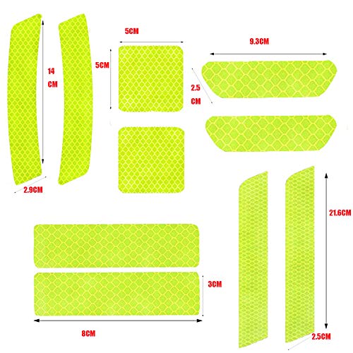 Lot de 20 Autocollants Réfléchissants,Stickers Réfléchissants pour Voiture,Sécurité Réfléchissant Auto-adhésives Autocollant Reflechissant pour Voiture/Vélo/Poussette/Casque/Moto - Image 4
