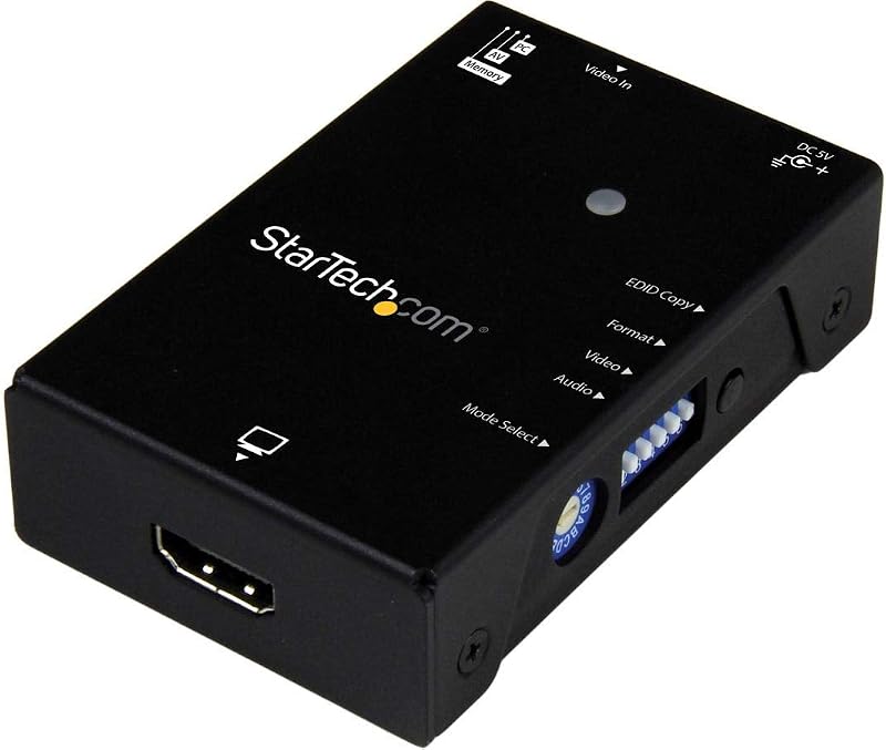 StarTech EDID Emulator Cloner for HDMI Displays 1080p, TAA | Copy Extended Display Identification Data, EDID copying and ghosting, Rotary dial, 1920 x 1080
