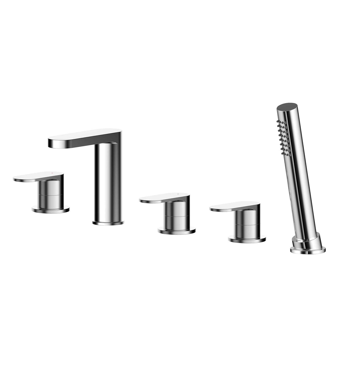 Nuie Binsey 5 Hole Bath Shower Mixer Tap (Chrome).