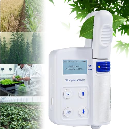 Compteur de chlorophylle portable, haute précision 0,0-99,9 SPAD, mesure rapide 0,8 s, stockage de 16 Go, pour analyse des plantes