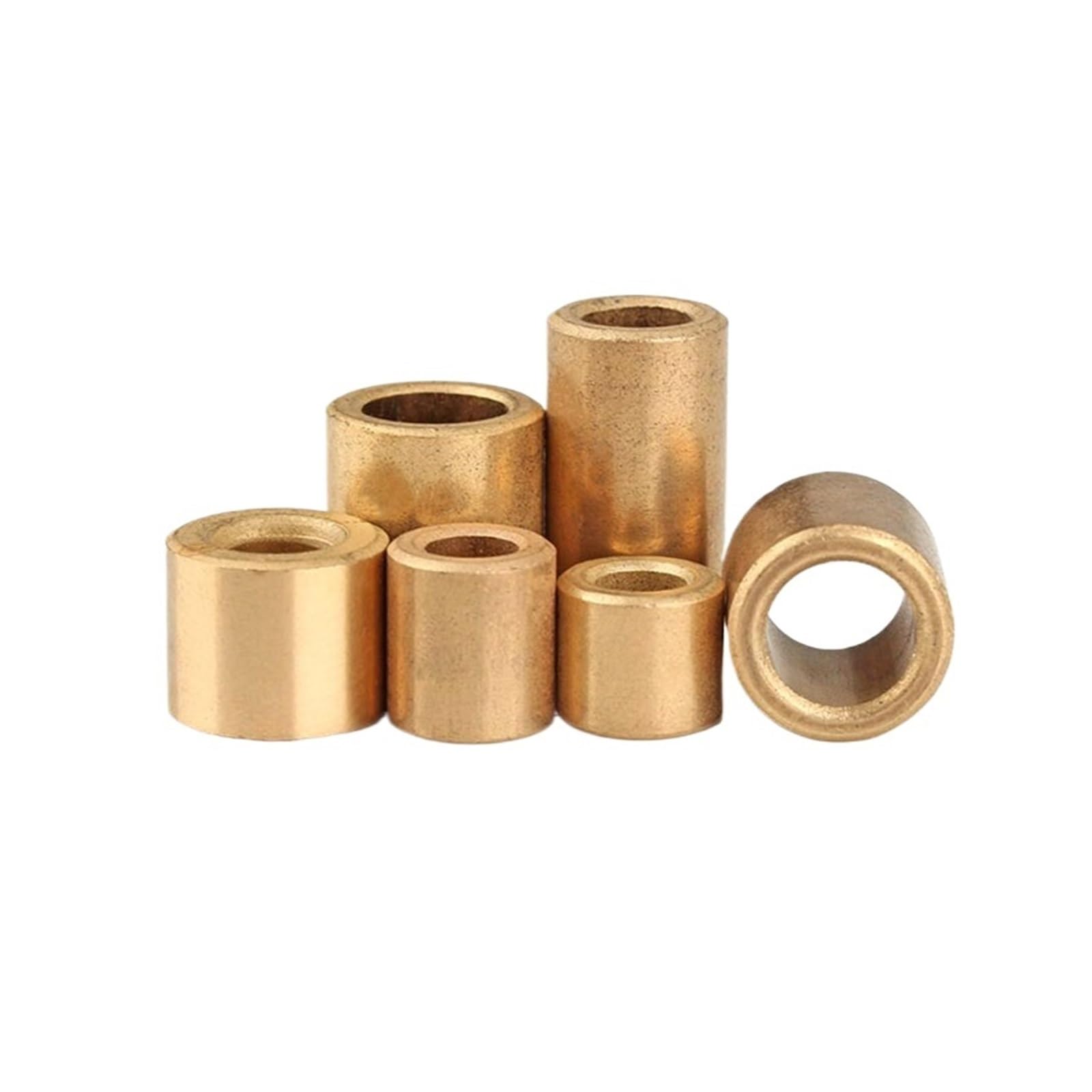 Douille en Laiton, Douille en cuivre, roulement à Huile, métallurgie des poudres, diamètre intérieur 10mm 12mm 14mm 16mm 18mm, 2 pièces(12x16x20mm)