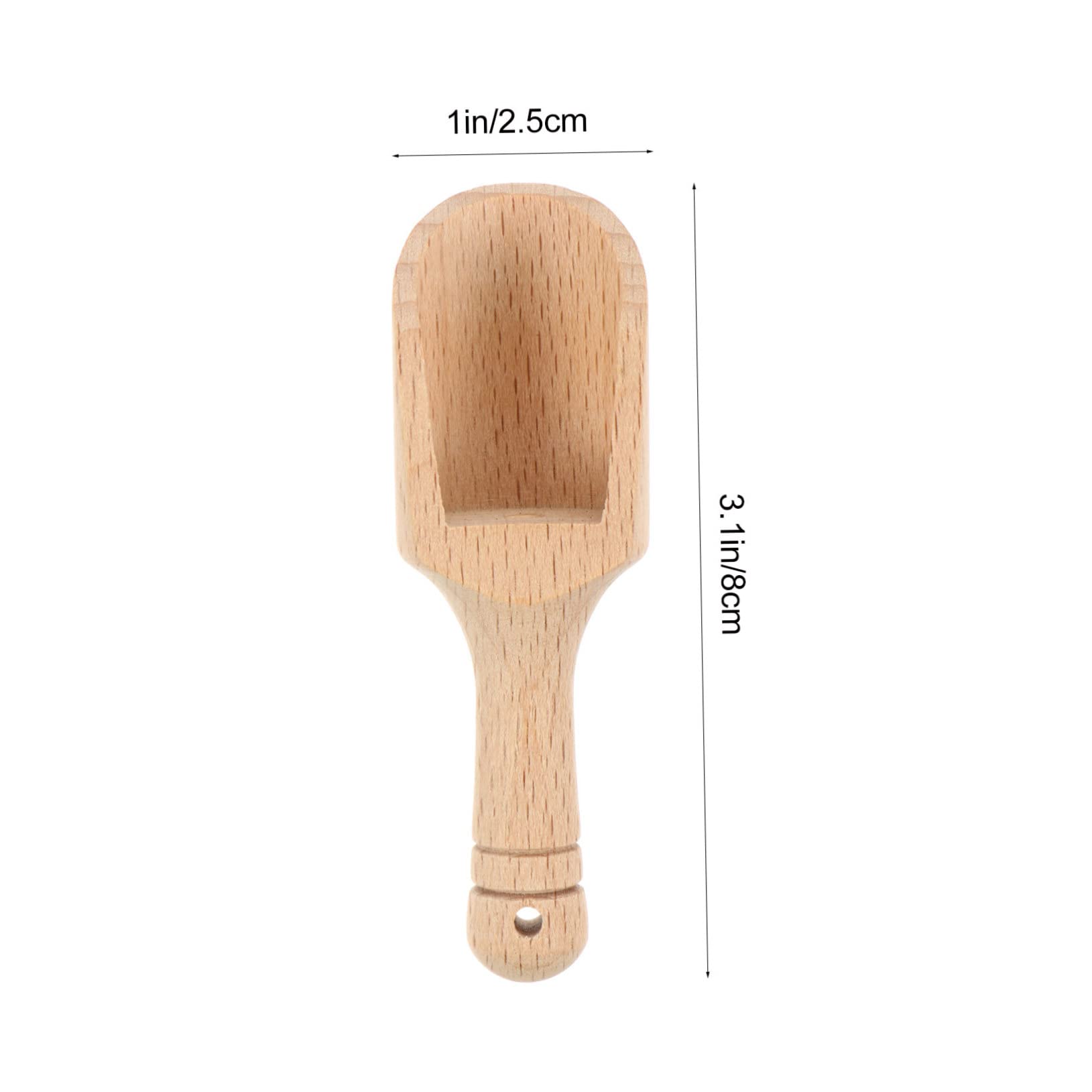 Alipis 4pcs Wooden Tea Comfortable Grip Tea Scoop for Nuts Kitchen and Bathroom Accessory Easy to Clean Wooden Utensils for Daily Use