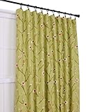 Ellis Curtain Cranwell Open Vine 50-Inch by 63-Inch 3-in-1 Tailored Panel, Green