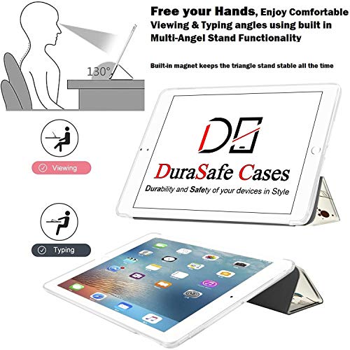 Image of DuraSafe Cases for iPad 9.7 Inch 5th 6th Air 1st Air 2nd Gen [iPad 5 6 Air 1 Air 2 ] A1893 A1822 A1566 MD785HN /A MD788HN /A MD786HN /A MD789HN /A Printed Sleek Design Flip Case - Watercolor Flowers