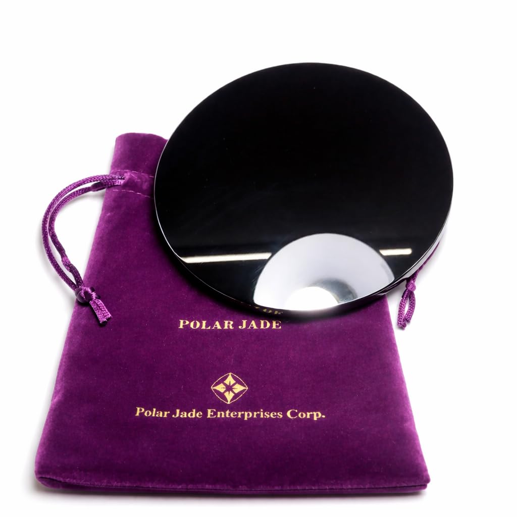 Amazon.com: Polar Jade Large Black Obsidian Scrying Mirror Glass