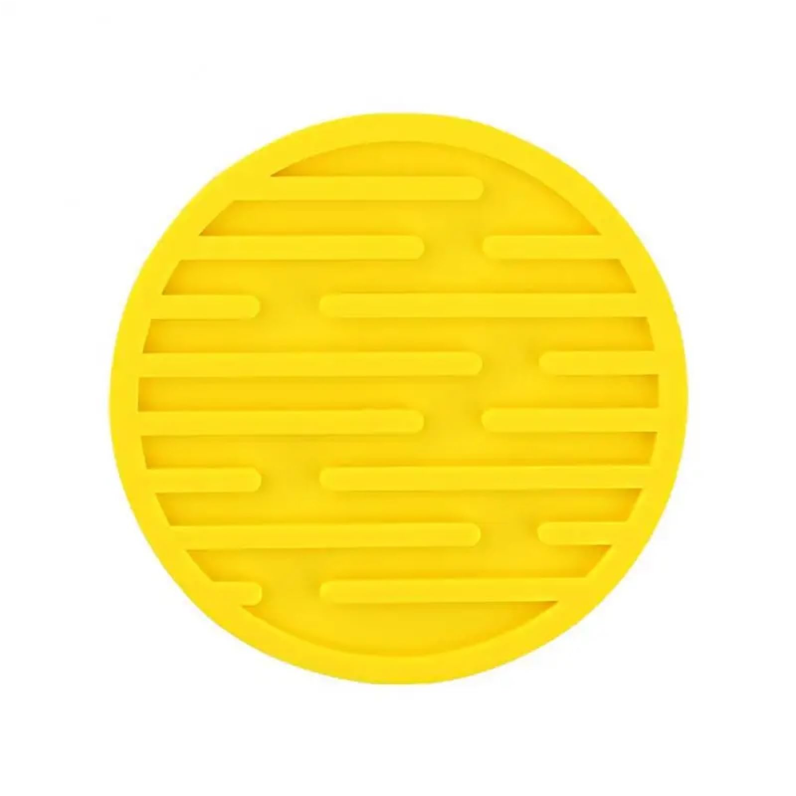 Almohadilla Aislante para Vajilla Posavasos de Silicona Drenaje Grueso 3 Piezas, Almohadilla Aislante Goma Resistente al Calor for vajilla, for Soporte Bebidas Vidrio para Platos Llanos(Yellow)