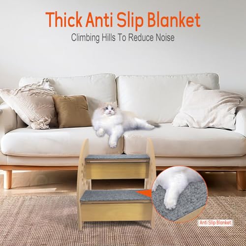CheurYae Hundetreppe,rutschfeste Hunderampe für Sofa,Hundetreppe + Katzentreppe für Junge und alte Katzen,30 cm hoch für Sofa, Couch,Bett