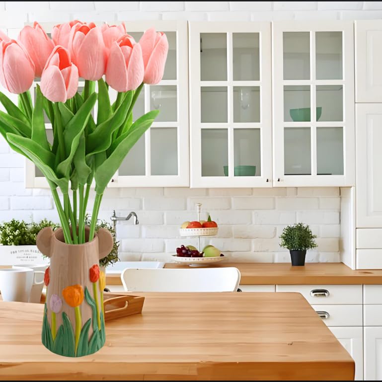 Vase en céramique géométrique stable pour table à manger B - 6