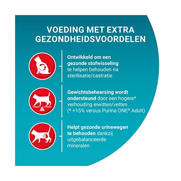 PURINA ONE BIFENSIS Sterilcat Katzentrockenfutter, für kastrierte Katzen, gesunder Stoffwechsel – Bild 4