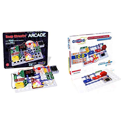 Snap Circuits âArcadeâ, Electronics Exploration Kit, Stem Activities for Ages 8+, Multicolor (SCA-200) & Elenco Jr. SC-100