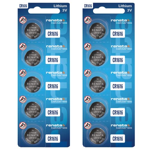 Baterías Renata CR1616 de 3V Litio Paquete 10 unidades