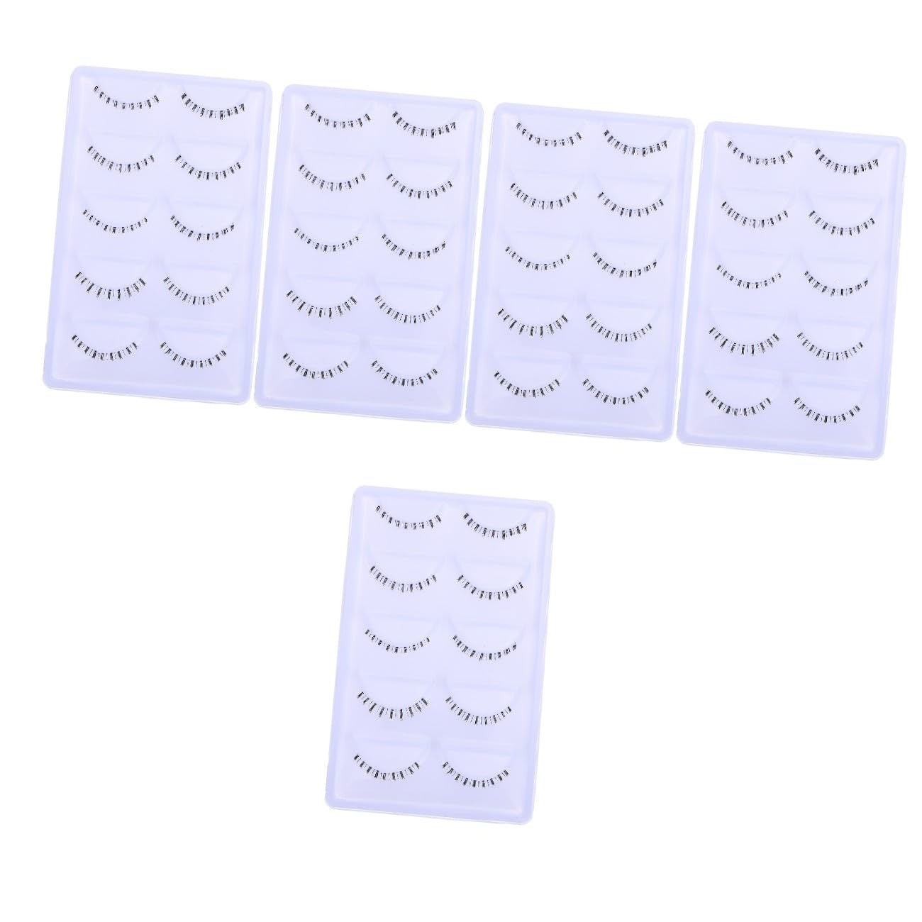 MAGICLULU 50 Paia Ciglia Inferiori Ciglia Finte ia Naturali ia Finte Inferiori ia i Striscia ia i Striscia Fibra Stelo Trasparente