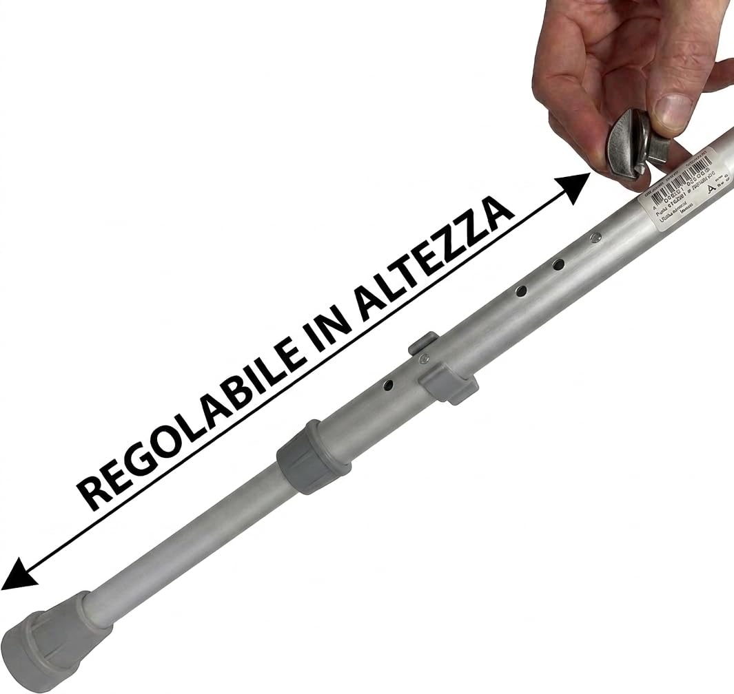 Stampelle Ortopediche Regolabili in altezza (2 Stampelle) Ultraleggere, Stampelle antiscivolo.