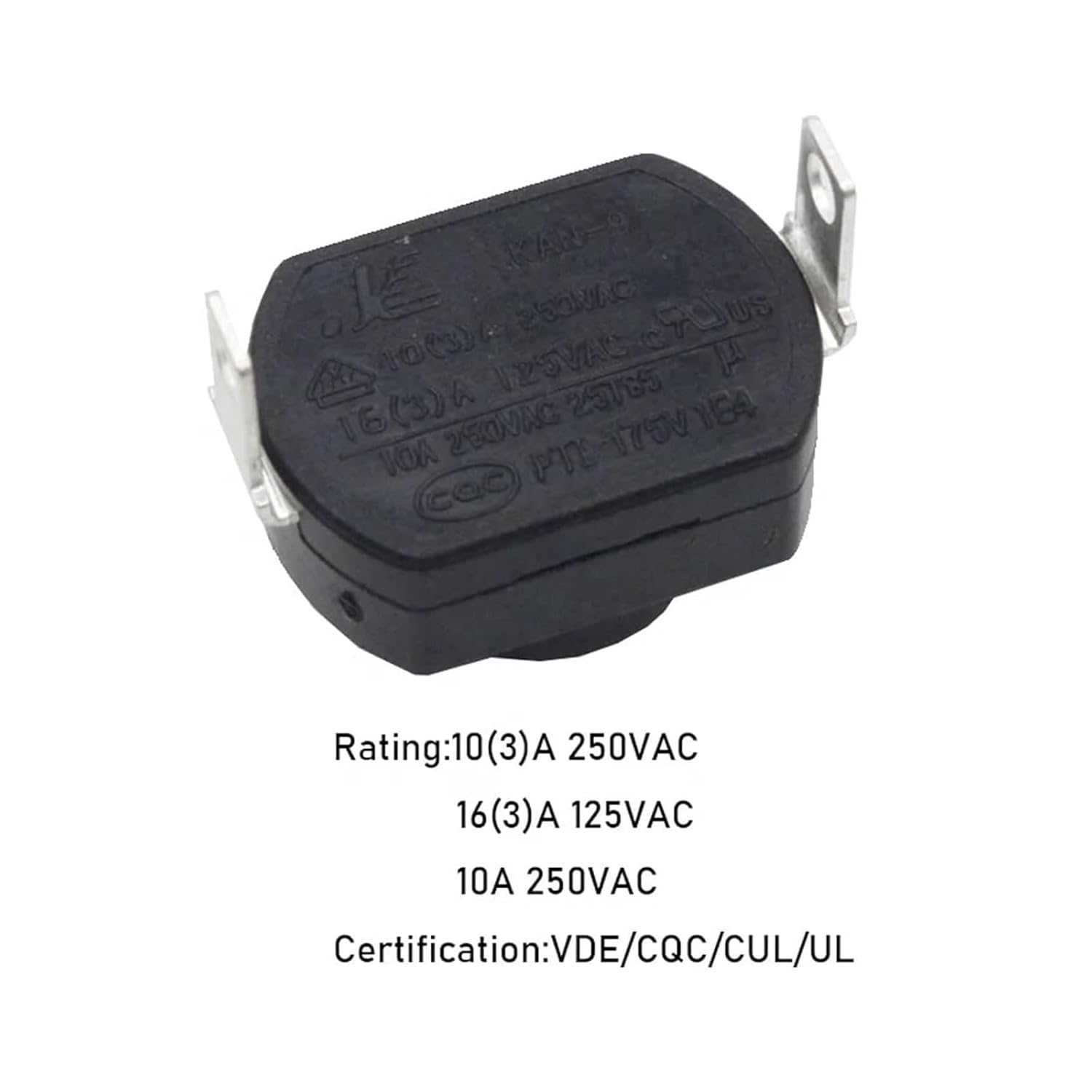 High-Current Push Button Switch Kan-9 10A 16A 250VAC 125VAC Self-Locking VDE CQC .p26