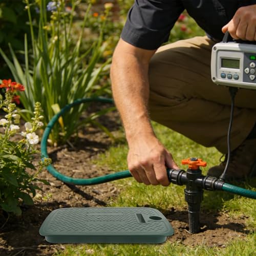 Couvercle boîtier valve arrosage rectangulaire plastique haute résistance UV - 5