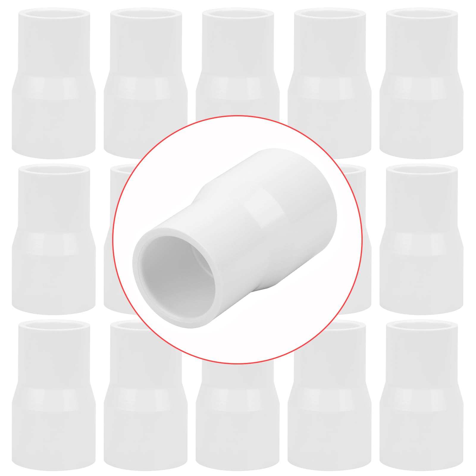 15Pack 1" x 3/4" PVC DWV Reducer Coupling Adapter (Socket x Socket) Schedule 40 PVC DWV Slip Reducing Coupling Pipe Fittings, PVC Increaser/Reducer Coupling for Home Sewer Plumbing